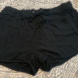 Black Linen shorts